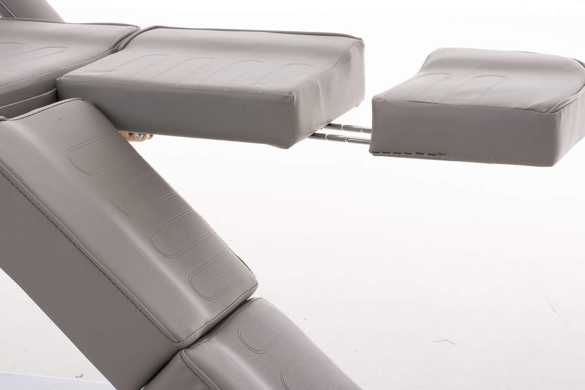 DELUKE Kosmetikliege Passau hydraulisch - 86x185x185cm, Kunstleder, Grau | Massageliege Tattooliege