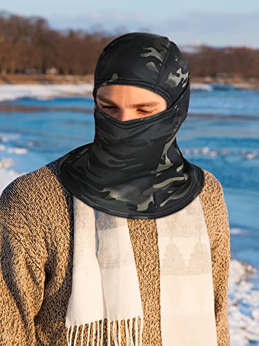 3 Pieces Thermal Face Mask Winter Balaclava Camo Ski Mask Tactical Face Mask Face Cover For Men Women (Modern Color) #TOP3