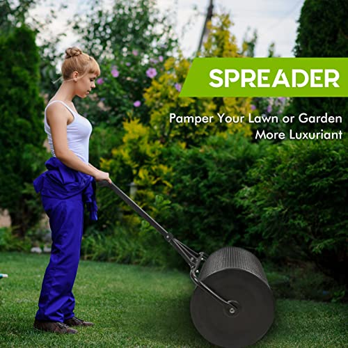 Joyseus 24" Compost & Peat Moss Spreader - Upgraded Heavy Duty Metal Mesh Lawn And Garden Spreader For Topdressing And Over Seedling #TOP5