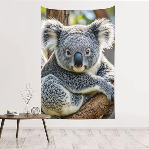 Tapisserie koala : décoration murale amovible sans trou ni colle