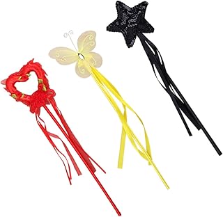 Gadpiparty 3 Pçs Varinha De Fada Varinha De Pentagrama Varinhas De Maquiagem Adereços Bastões De Fada Varinha De Festa
