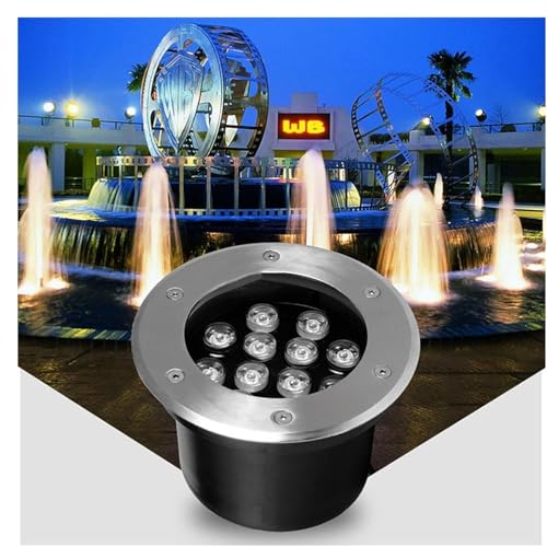 DARZYS Buried Light, Ground Lights Outdoor, Embedded Underwater Spotlight, Stainless Steel IP68 Waterproof, Landscape Lighting, Underwater Pond Spotlight(Purple,24W)