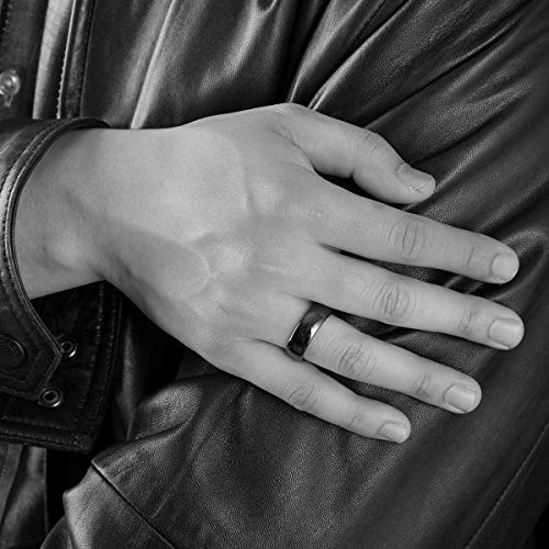 Trumium 6Mm Black Tungsten Ring For Men Women High Polished Comfort Fit Wedding Band Size 10 #TOP4