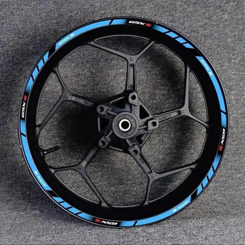 UJNHEQ Fashion Decorative Stickers Motorcycle Wheel Decal Decoration Set For Suzuki GSX-S750 GSX750S GSXS750 Rim Reflective Waterproof Sticker(Style 1)