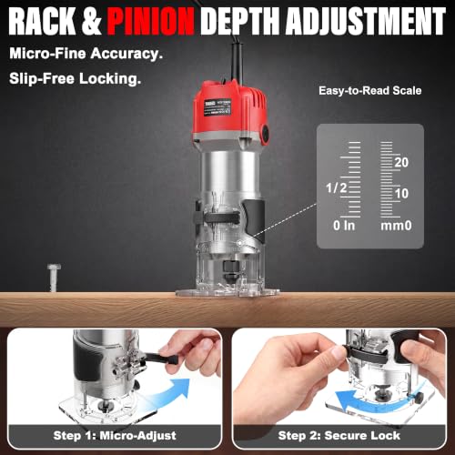 TEENO Aluminum Compact Wood Router