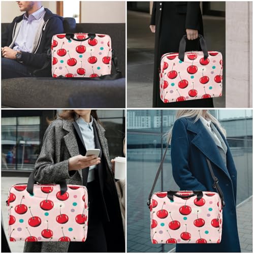 Bolso para portátil con diseño de lunares y correa ajustable miniatura 7