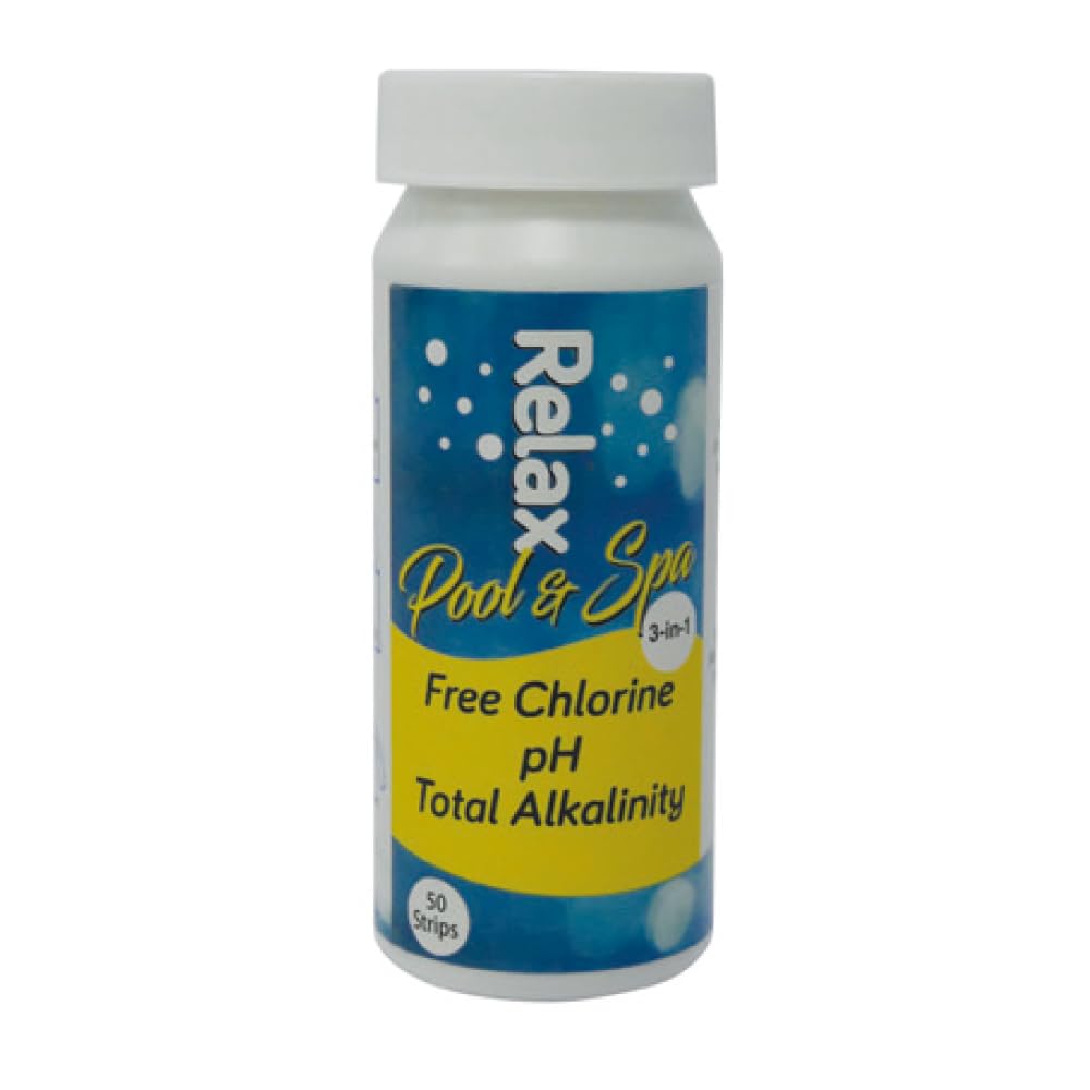 Relax Chlorine 3 Way Test Strip x 50 by Relax