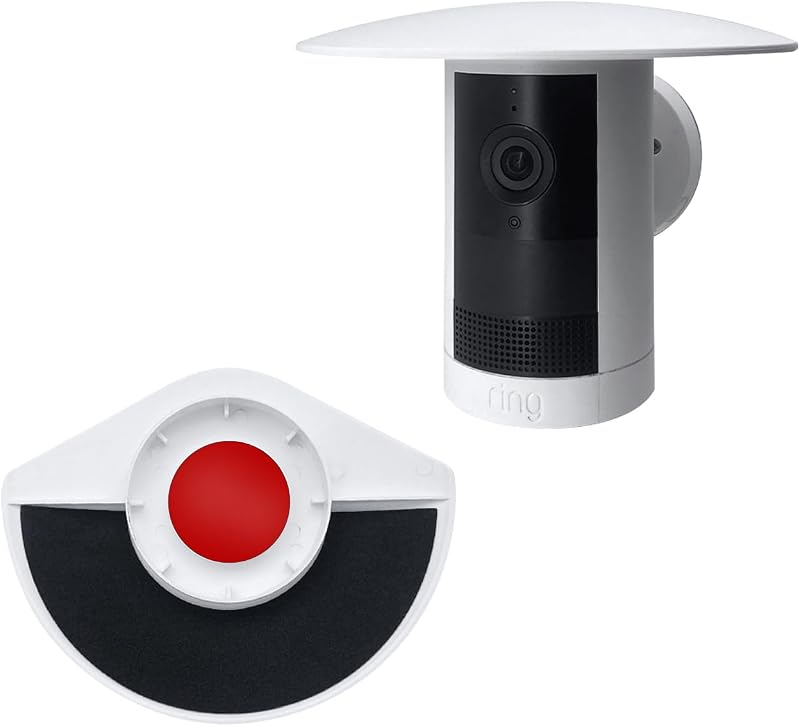 Haoyou Rain Cover for Ring Outdoor Cam Plus and Ring Stick Up Cam, Protects Camera Lenses from Rainwater, Glare, Snow, Sunlight, and UV Rays, Easy to Install and Does Not Obstruct the View (White)