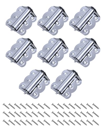 Stainless Steel Butterfly Hinge Screen Window Automatic Door Closing Spring Hinge with Screws (8)