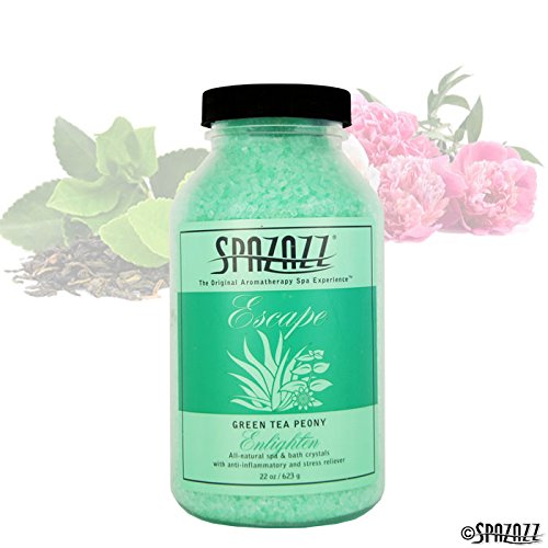 Spazazz Spz-109 Escape Aromatherapy Crystals Container, 22-Ounce, Green Tea Peony Enlighten #TOP1