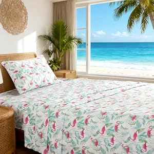 Queen Sheet Set, 4 Piece Bed Sheets...