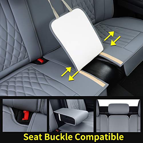 Image of Aierxuan Seat Covers for Toyota Camry, Honda Civic (Grey, Full Set)