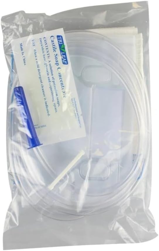 Disposable Enema Bag Set with 1500 ml Enema Bag, 60 Inches Tubing, Clamp for Colon Cleansing (Pack of 4)