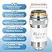 40X Microscope Lens, Achromatic Microscope Objective 160/0.17 High Magnification Biological Achromatic Microscopes Objective Lens 0.65mm Aperture 20.2mm Thread for Compound Magnifier Supplies