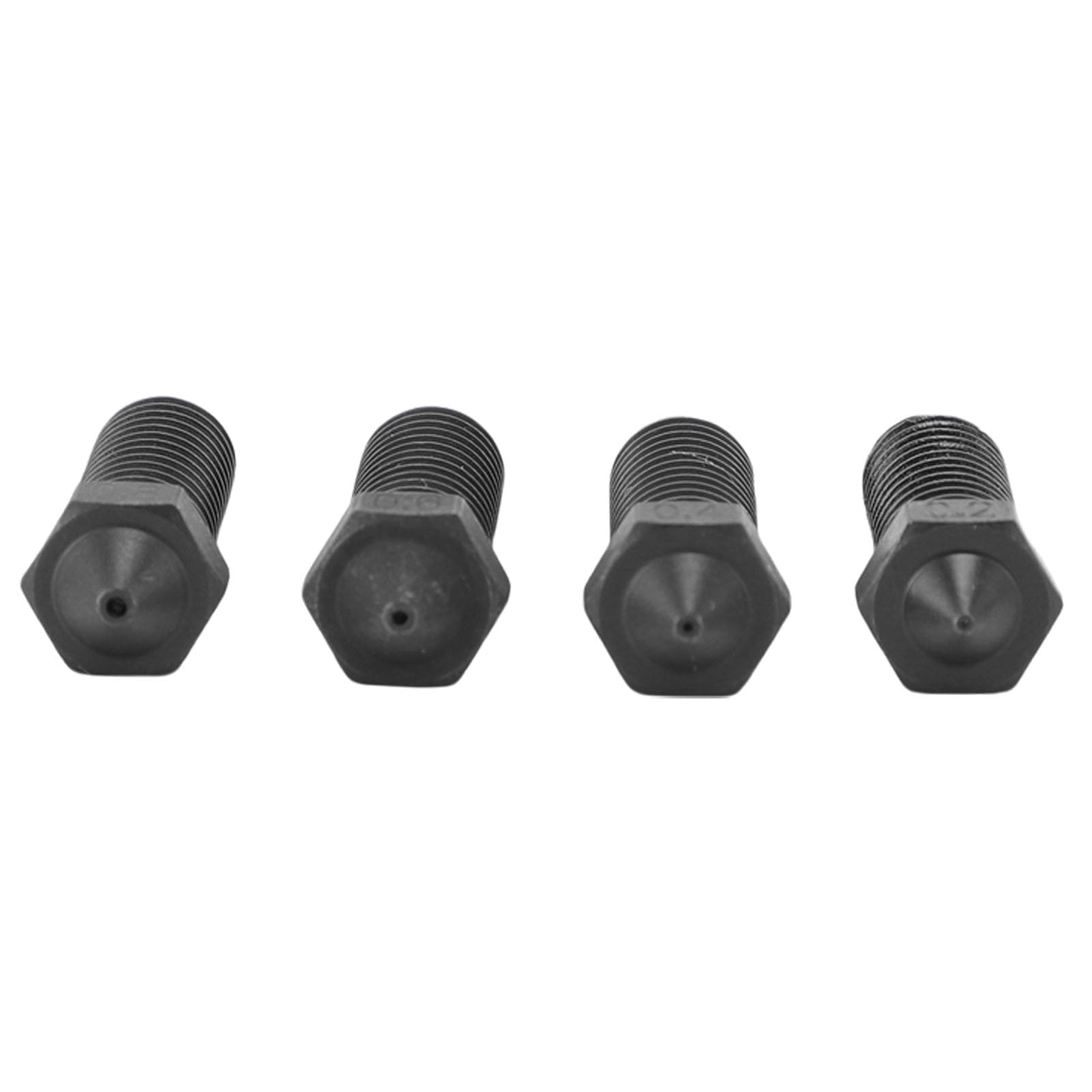 Zerodis Kit de Boquillas de Acero Endurecido Mecanizadas CNC 40 Piezas Boquillas de Repuesto para Impresora 3D 0,2 0,4 0,6 0,8 Mm hasta 608 °F para Impresión FDM para Usuarios de 3 Combo S1