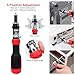 SHARDEN Ratcheting Screwdriver 13-in-1 Multibit Screwdriver All in One Screwdriver Set with Phillips, Flat Head, Torx Security, Hex, Robertson, 180 Degree Pivoting Adjustable Angled Screw Driver Set