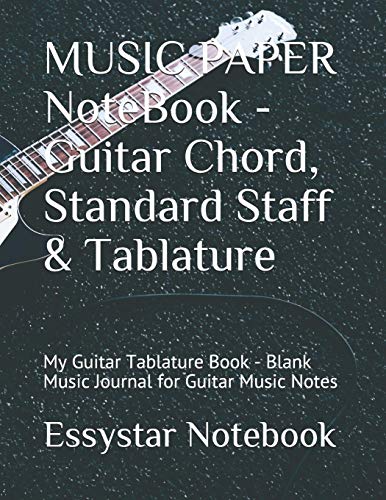 MUSIC PAPER NoteBook - Guitar Chord, Standard Staff & Tablature: My Guitar Tablature Book - Blank Music Journal for Guitar Music Notes image 3