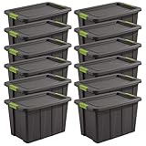 Sterilite 15273V04 Tuff1 Latching 30 Gallon Plastic Stackable Temperature & Impact Resistant Storage...