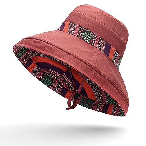 Chapeau de soleil femme et homme visière d'été bucket hat uni