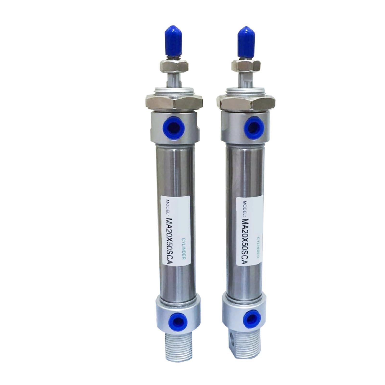 Cylindre pneumatique MA acier inox double effet pour automatisation compacte