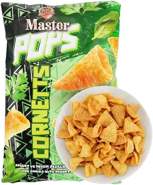 Gold Harvest Master Pops Corn Chips, Yogurt and Herbs Flavor, 3.88 oz Snack Pack * 3 Packs