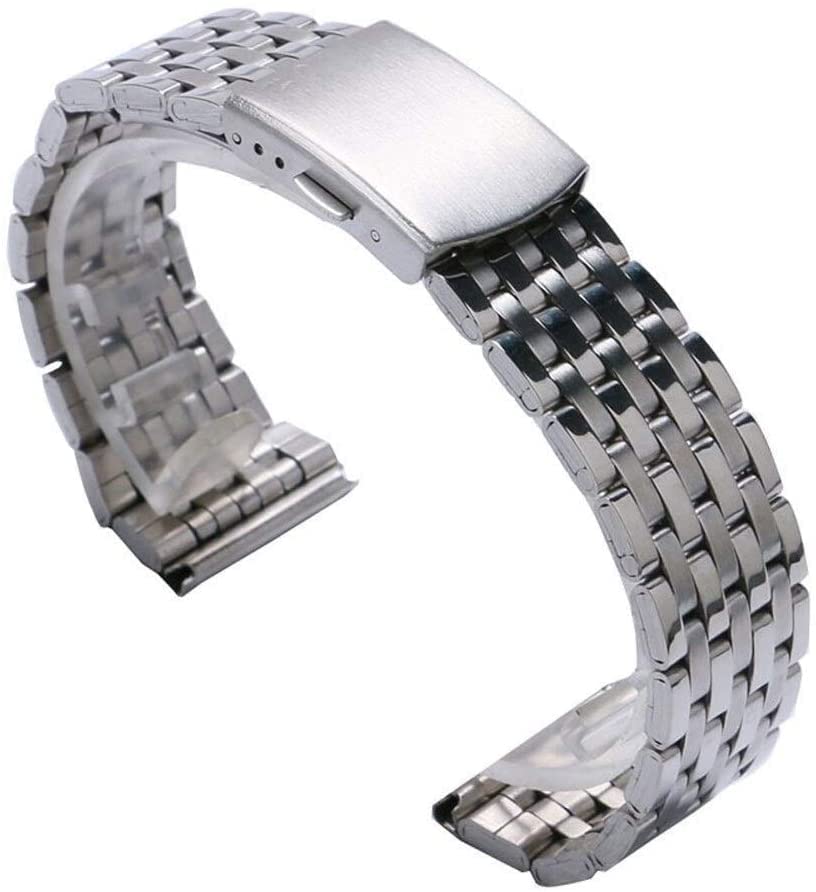 Bracelet de montre 22mm acier inoxydable argenté pour un style urbain et professionnel