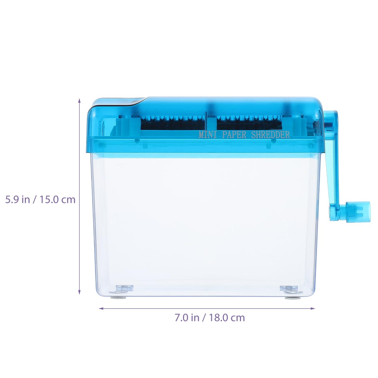 Angoily Broyeur Papier Manuel Portable Déchiqueteuse De Papier Manuelle pour Bureau Mini Shredder pour Documents Confidentiels Accessoire De Bureau Pratique pour Maison École Entreprise
