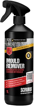 SCRUBB Mould & Mildew Remover, Foam Trigger Spray, Industrial Strength Formulation, Removes Mould, Mildew and Algae Fast, 1L