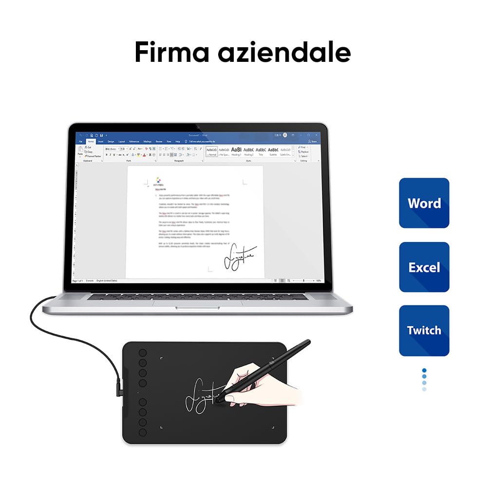 XPPen Deco Mini7 V2 Tavoletta Grafica con penna senza batteria 16384 livelli, per disegno, OSU Play, Compatibile con Windows/MAC OS/Android 10.0/Chrome OS