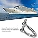 SPYMINNPOO 10mm M10 Twisting Shackle Stainless Steel Screw Pin Anchor Shackle Heavy Duty Twisted Clevis for Marine