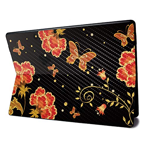 Image of MightySkins Carbon Fiber Skin for Microsoft Surface Pro X - Flower Dream | Textured Carbon Fiber Finish | Easy to Apply, Remove, and Change Styles | Made in The USA