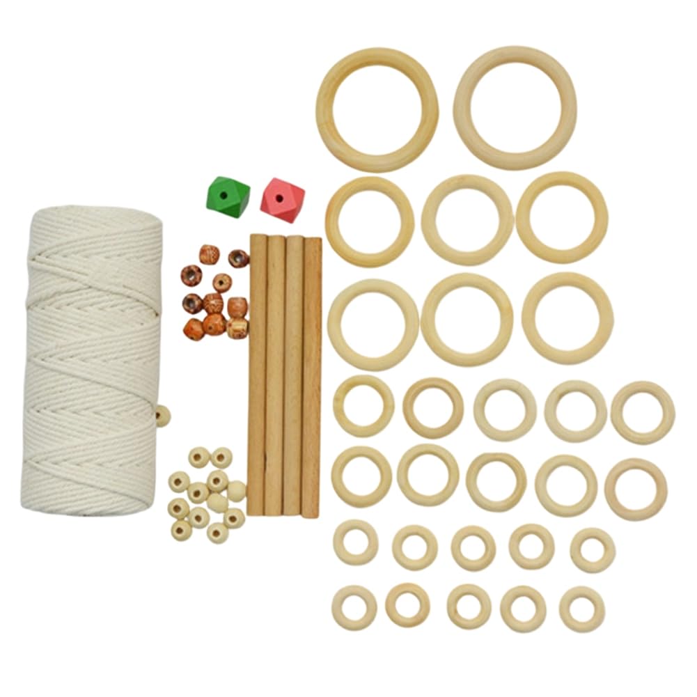 UDSKNV[KSL DIY Macrame Supplies Kit- Wall Hanging Project for Beginners Featuring Natural Cotton Rope