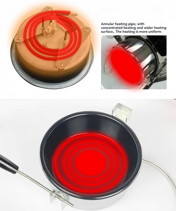 Accesorios para la máquina de palomitas de maíz tarro comercial máquina de palomitas de maíz eléctrica de manivela tarro antiadherente accesorios