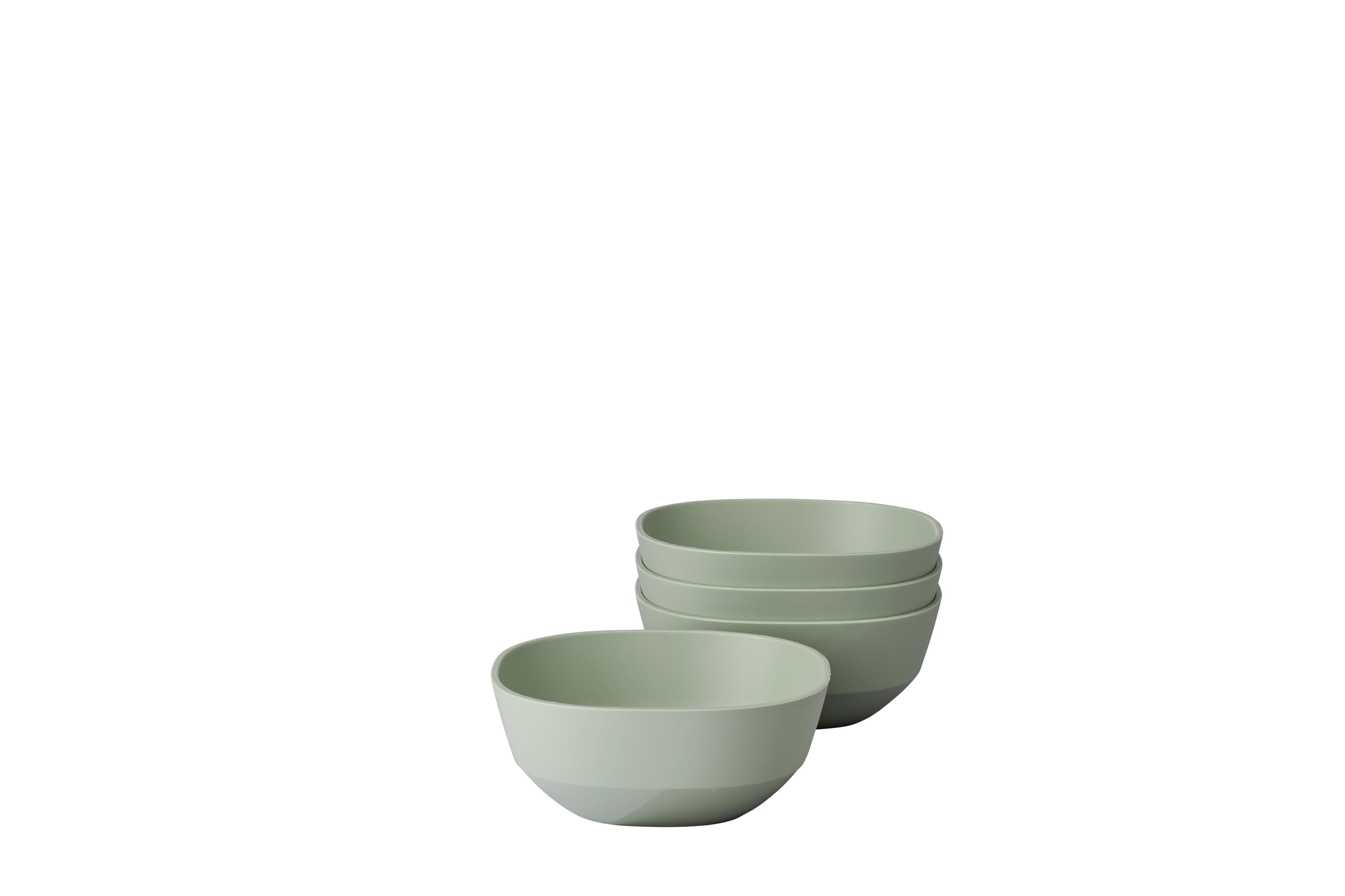 Mepal - Serving bowl 4 pieces Silueta - Dishwasher & microwave resistant - Salad bowl - Tapas bowls - Tableware - 250 ml - Nordic sage