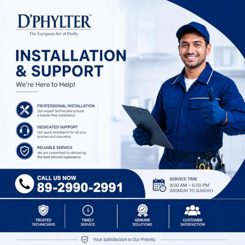 Image of D'PHYLTER Copper RO Water Purifier Filter for Home, 9L, White | 8-stage RO+UV+UF, TDS controller, copper mineral enrichment, 9L tank, for borewell tanker & municipal water to 2000 PPM