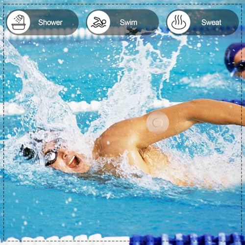 Image of 10Pcs Freestyle Adhesive Patches, Skin Tone Adhesive Patches for Continuous Monitoring, Sweatproof Sensor Cover,Waterproof and Breathable Design for Daily Activities, Swimming and Sports