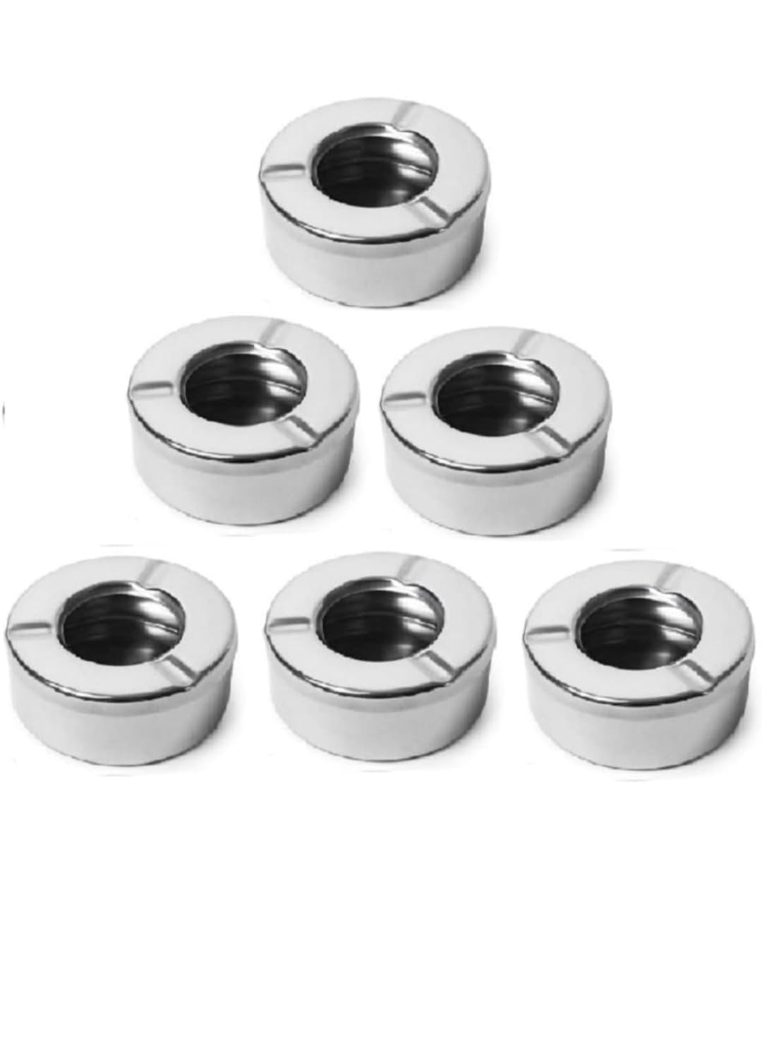 Stainless steel Ash Tray For Cigarette, Cigar Smoking For Home, Car, Balcony, Big Size Round AshTray Box, Set of (5)-image-23