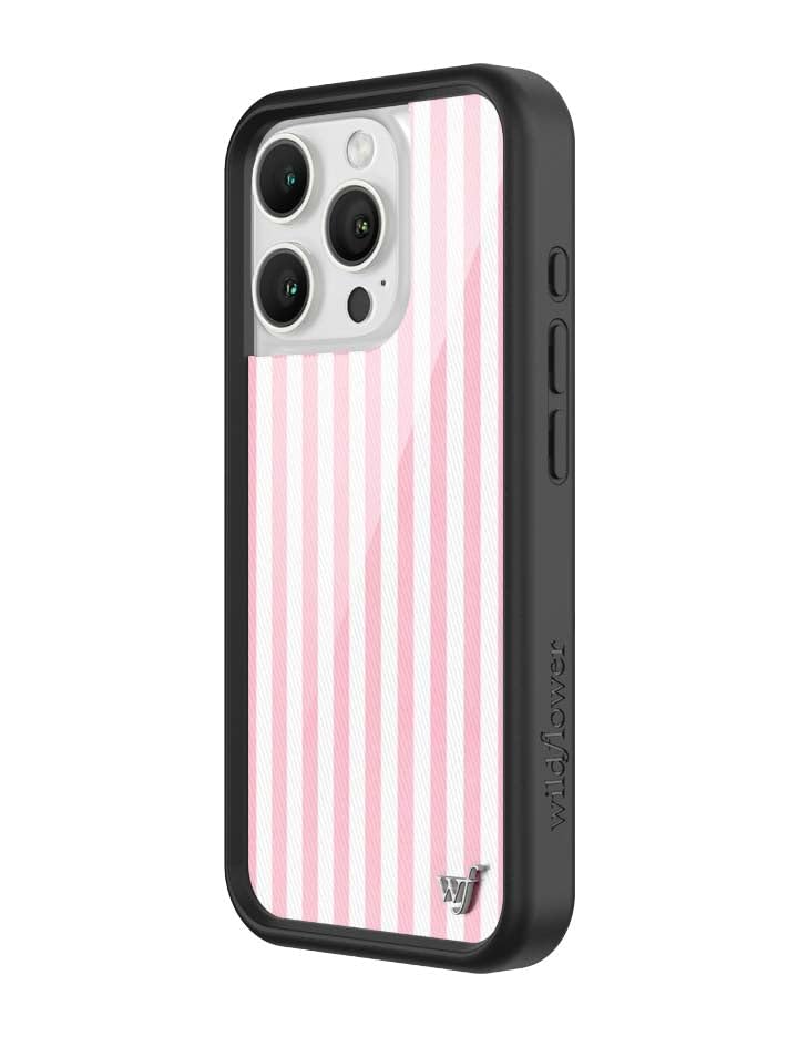 Image of Wildflower Cases - iPhone 16 Pro Compatible - Pink Stripes