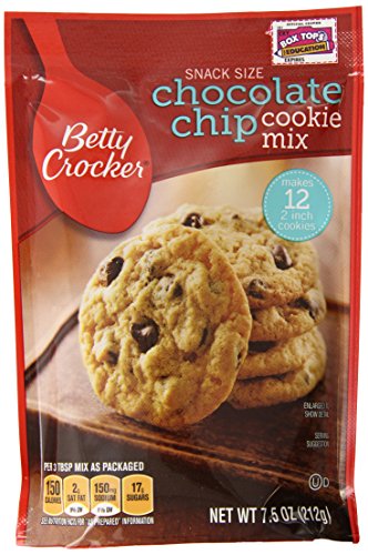 Betty Crocker Chocolate Chip Cookie Mix, Makes 12 Cookies, 7.5 oz, 9 Pack | Makes 12 Chewy 2-Inch Cookies, Bowl to Oven in Minutes, Soft & Gooey Texture