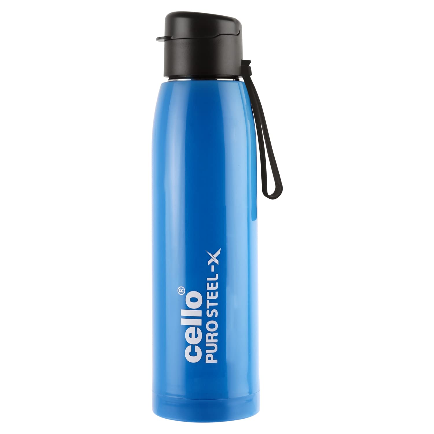 CELLO Puro Steel-X Cooper 900 |Water Bottle with Inner Steel and Outer Plastic | Rust Proof and Leak Proof | Wide Mouth for Easy Cleaning | 740ml, Blue (B09YD7KC88) Amazon Price History, Amazon Price Tracker
