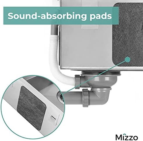 XL Kitchen Sink Mizzo Linea 55-40 | Large Single Bowl Stainless Steel 1.2mm Thick | Rounded Corners Basin (Radius 10mm) | 60cm Cabinet | Undermount Flushmount or Topmount Installation