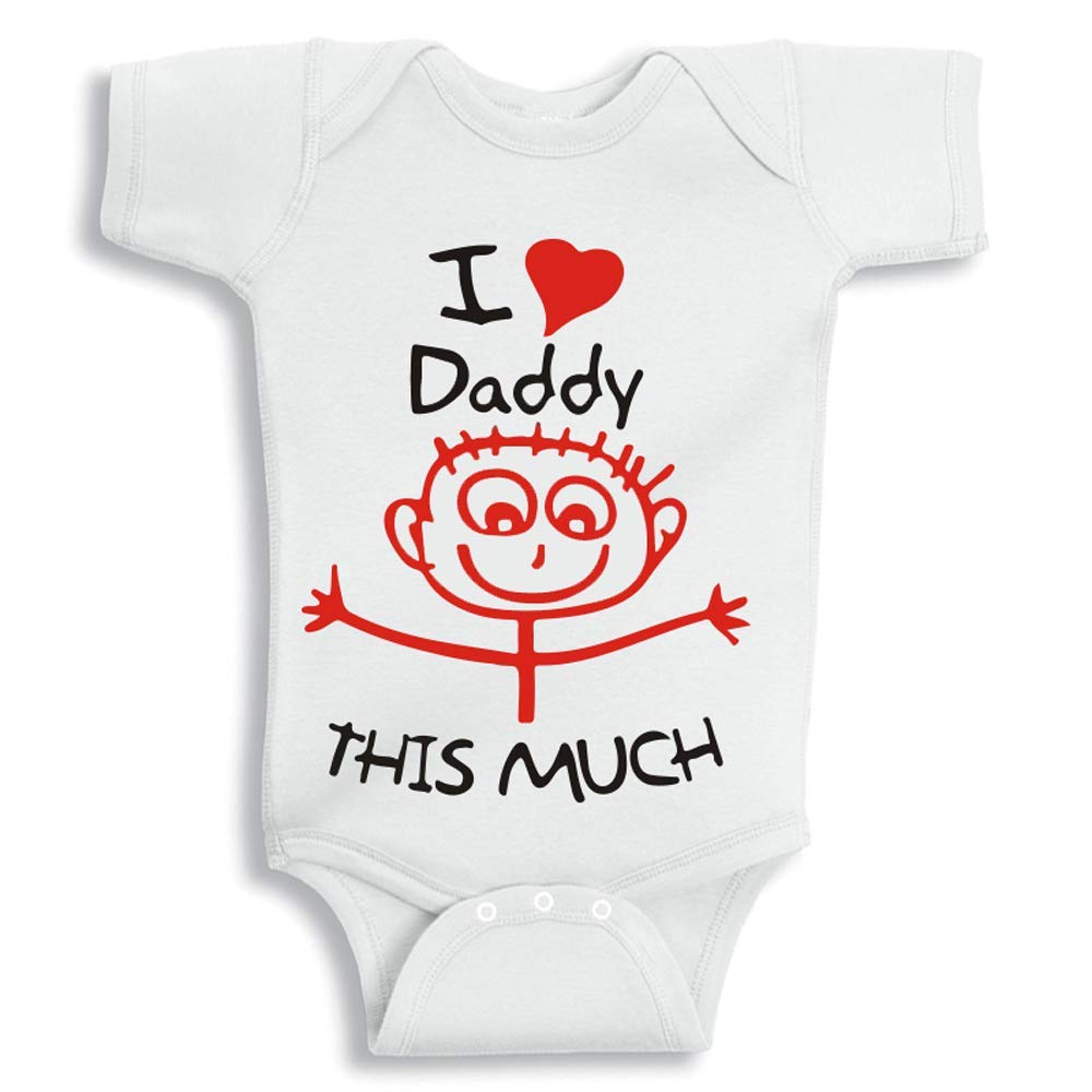 Twinkle Hands Baby clothes onesie bodysuit I love daddy this much