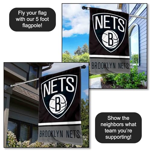 Drapeau Brooklyn Nets double face WinCraft cadeau idéal pour fan de basket - 4