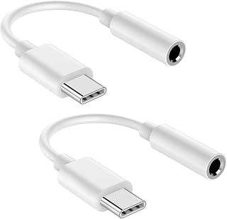 2Packs Samsung USB C to 3.5mm jack Headphone Adapter Type aux Dongle Converter Compatible for,iPad mini 6,iPad Pro,Galaxy S22/S21/S20 Ultra/Note 10,Google Pixel 6/4/XL,Huawei Mate 40/P30/Oneplus 8T