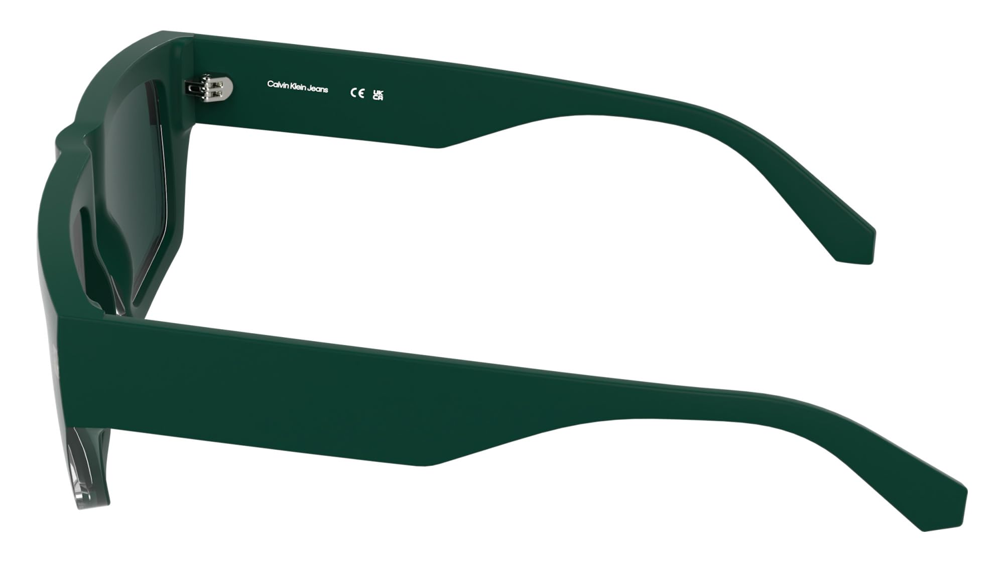 Calvin Klein Jeans Unisex Adult Sunglasses CKJ25619S - Green with Solid Petrol Lens