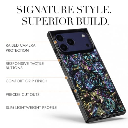 Image of COCOMII Rectangle for iPhone 18 Pro /17 Pro Case, Nebula Abalone Shell