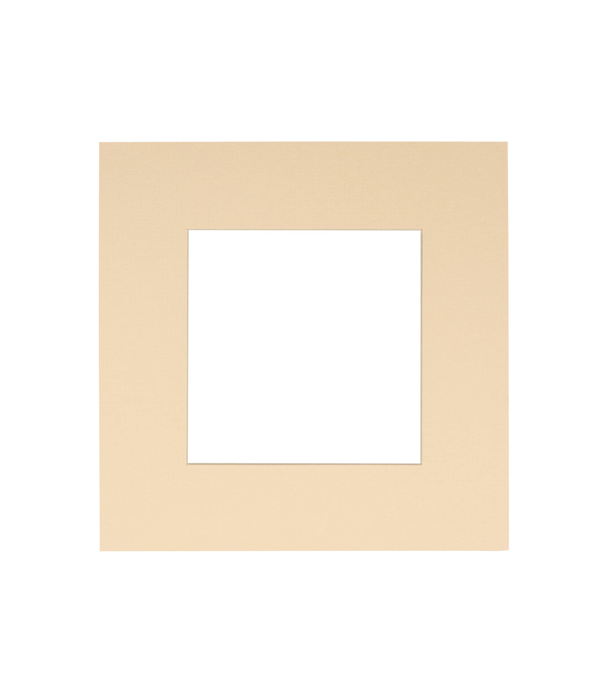 20x20 Mat Bevel Cut for 16x16 Photos - Acid Free Beige Precut Matboard - For Pictures, Photos, Framing - 4-ply Thickness