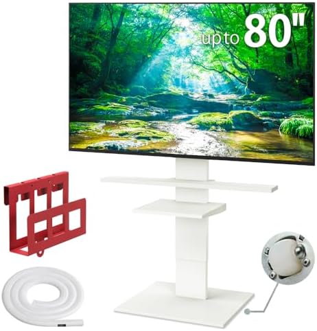 Soporte Rodante para TV WALL V5 High Type para Pantallas de 32" a 80" Blanco