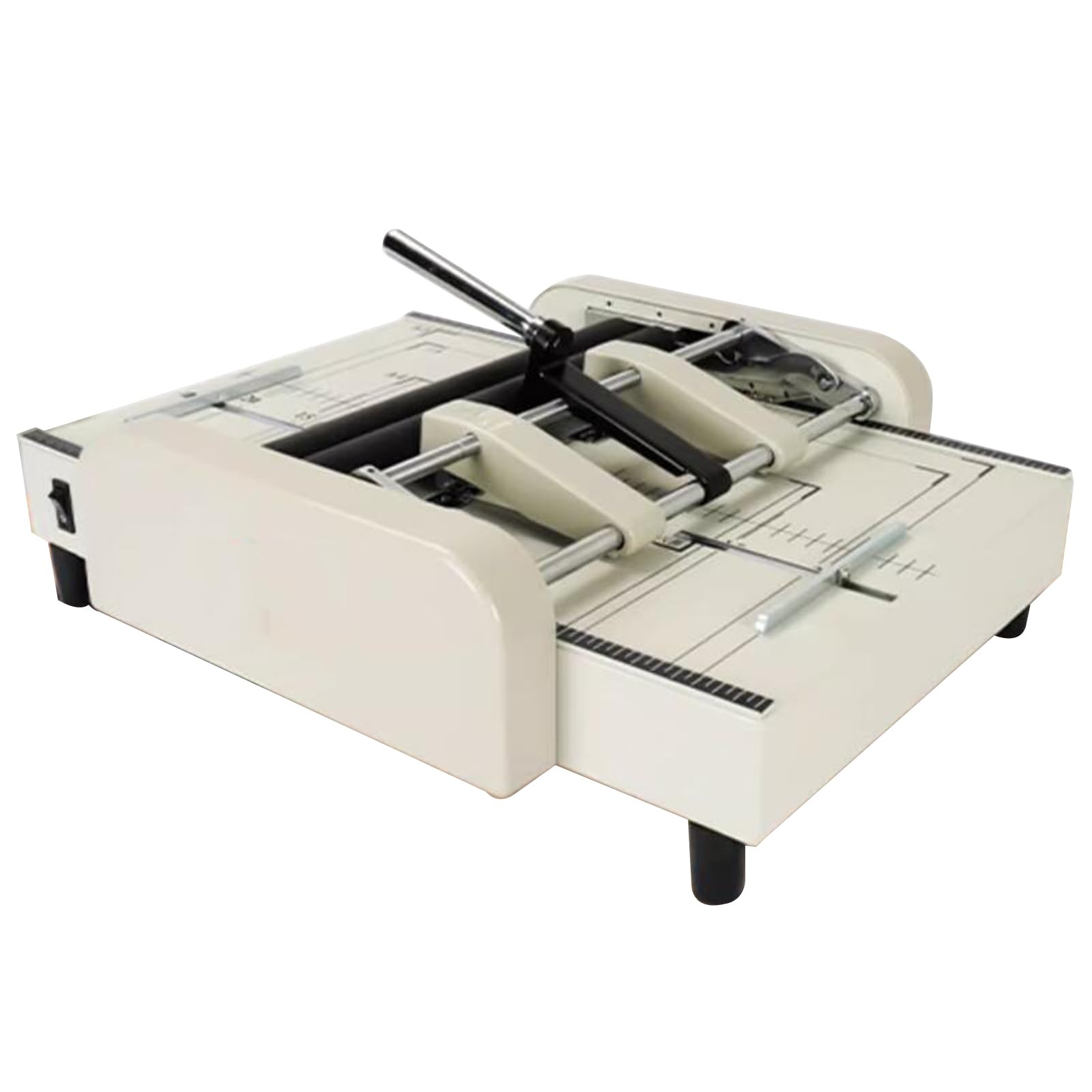 Elektrischer Papierbuchhefter Knitterfalte 14 Blatt Flachklinkenhefter 5-Position Fadenordner für Schule Büro Bindung