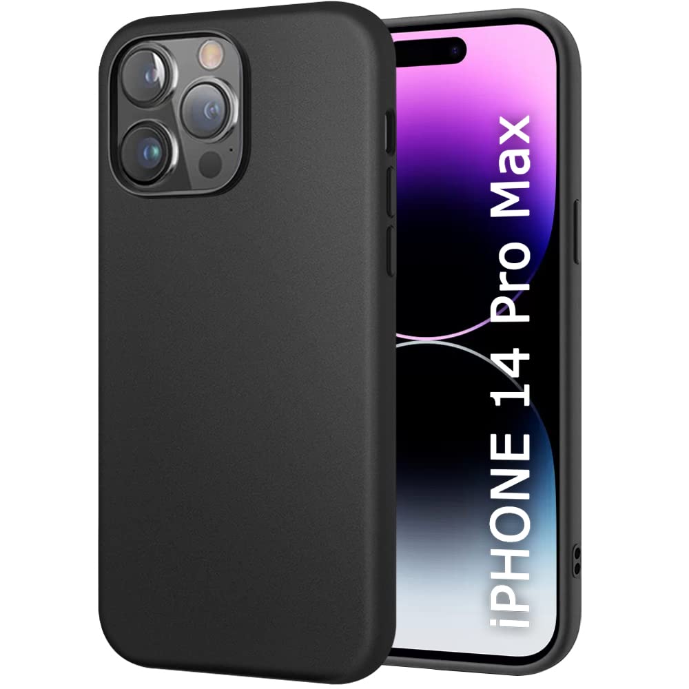 TheGiftKart Sleek Back Cover Case for iPhone 14 Pro MAX|Slim Fit Protective Design|Ultra Matte Finish|Camera Protection Bump|Soft Silicon Back Cover Case for iPhone 14 Pro Max (Silicone|Matte Black) (B0BHD29DTQ) Amazon Price History, Amazon Price Tracker